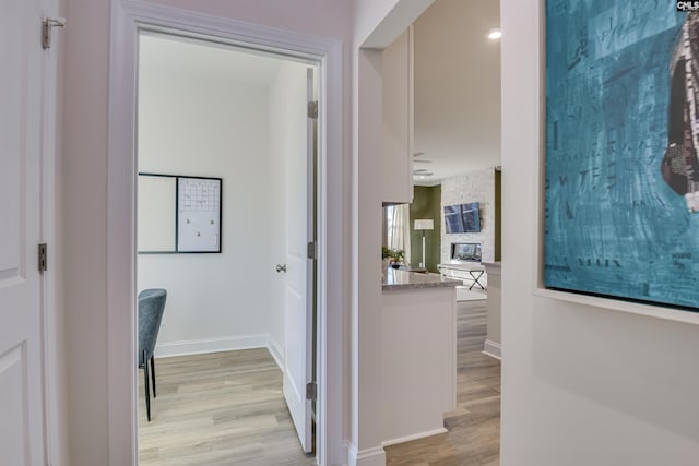 821 Oak Valley Dr, Blythewood, SC 29016 - corridor featuring wood finished floors and baseboards