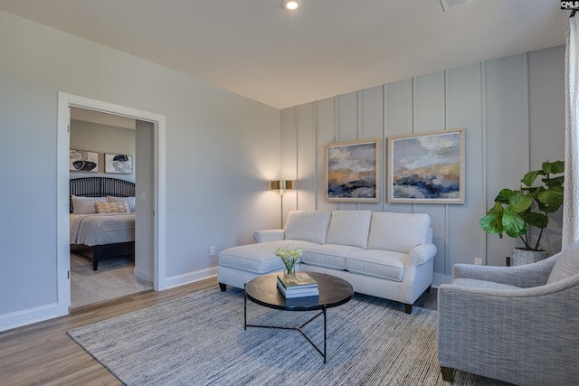 821 Oak Valley Dr, Blythewood, SC 29016 - living area with wood finished floors and baseboards