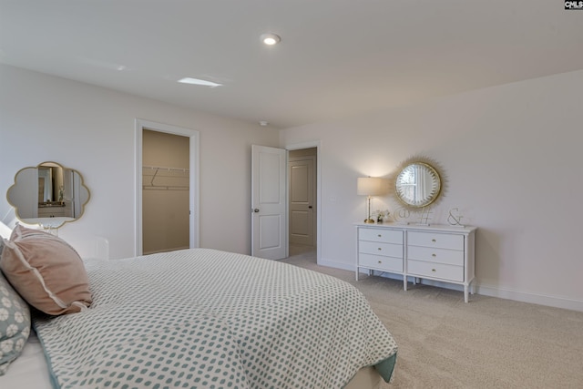 821 Oak Valley Dr, Blythewood, SC 29016 - bedroom with light colored carpet, a spacious closet, recessed lighting, and a closet