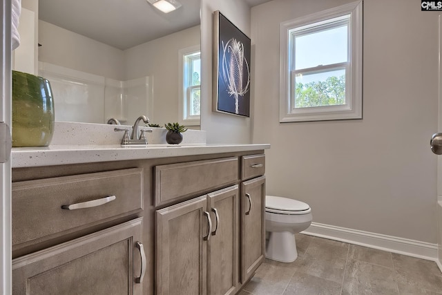 793 Oak Valley Dr, Blythewood, SC 29016 - bathroom with vanity, healthy amount of natural light, and a shower