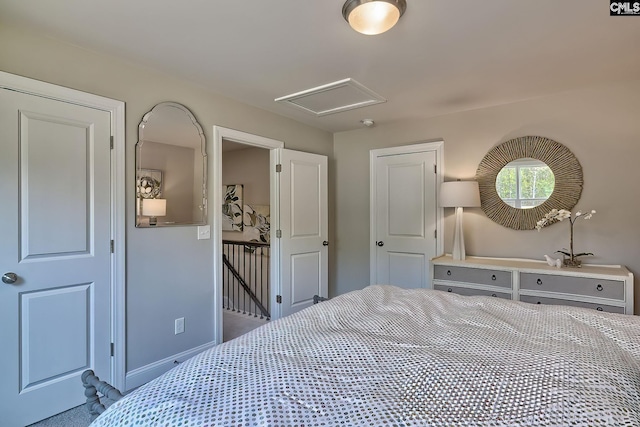 793 Oak Valley Dr, Blythewood, SC 29016 - bedroom featuring attic access and carpet floors