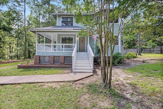 746 Madera Rd, Batesburg, SC 29006 - view of front of property with stairway and covered porch