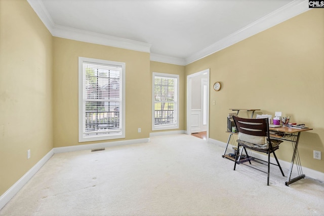 113 Chalfont Ln, Columbia, SC 29229 - carpeted office featuring crown molding