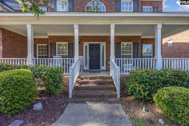 113 Chalfont Ln, Columbia, SC 29229 - entrance to property featuring brick siding and a porch