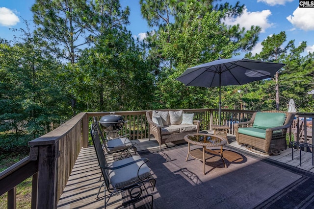 113 Chalfont Ln, Columbia, SC 29229 - deck featuring outdoor lounge area