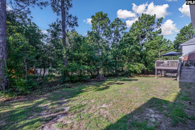 113 Chalfont Ln, Columbia, SC 29229 - view of grassy yard with a deck
