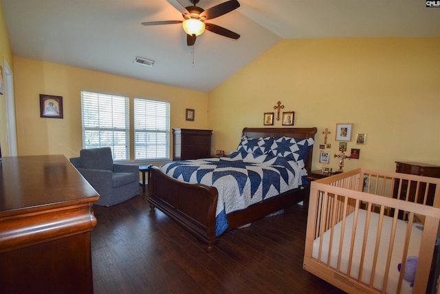 458 Laurel Mist Ln, West Columbia, SC 29170 - bedroom featuring lofted ceiling, wood finished floors, and ceiling fan