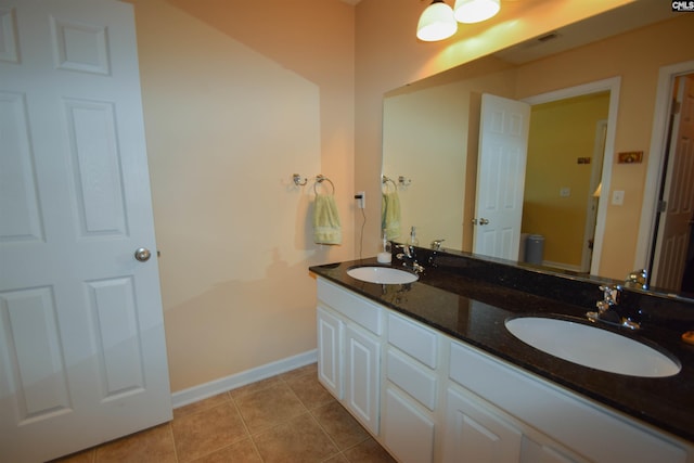 458 Laurel Mist Ln, West Columbia, SC 29170 - bathroom with double vanity and tile patterned flooring