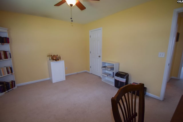 458 Laurel Mist Ln, West Columbia, SC 29170 - office with ceiling fan and carpet