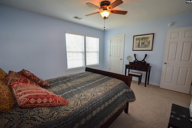 458 Laurel Mist Ln, West Columbia, SC 29170 - bedroom with light carpet and ceiling fan