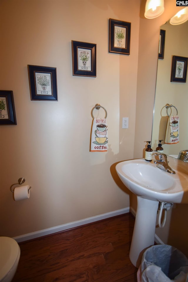 458 Laurel Mist Ln, West Columbia, SC 29170 - half bath featuring wood finished floors and toilet