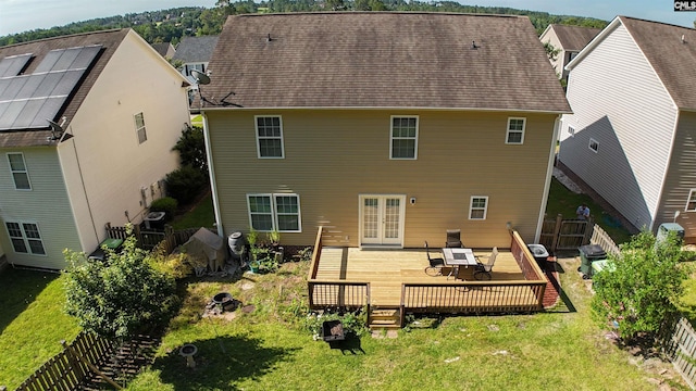 458 Laurel Mist Ln, West Columbia, SC 29170 - rear view of property featuring french doors and a wooden deck