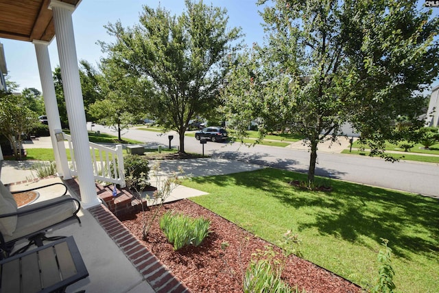 458 Laurel Mist Ln, West Columbia, SC 29170 - view of grassy yard featuring covered porch