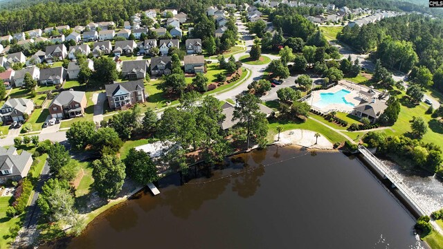 458 Laurel Mist Ln, West Columbia, SC 29170 - aerial overview of property's location featuring a large body of water and nearby suburban area
