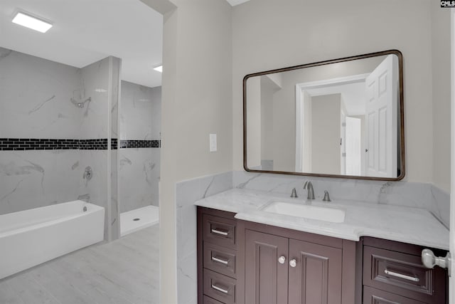 2 Westpine Ct, Columbia, SC 29212 - full bath featuring a shower, vanity, a bathtub, and wood finished floors