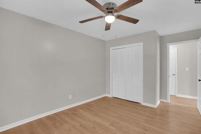 2 Westpine Ct, Columbia, SC 29212 - unfurnished bedroom featuring light wood-style floors, a closet, and ceiling fan