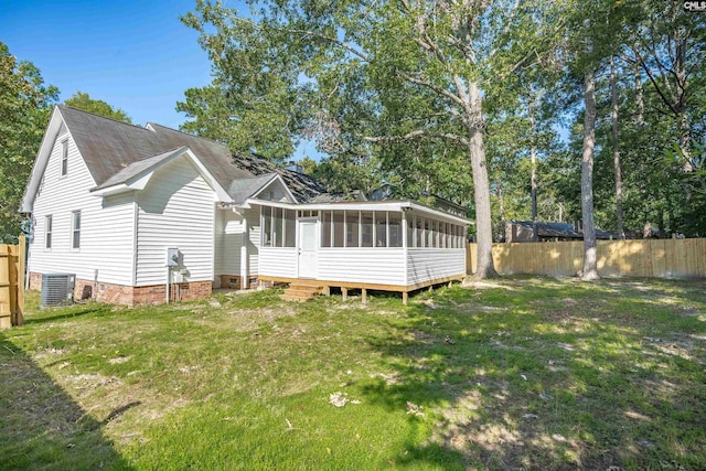 2 Westpine Ct, Columbia, SC 29212 - back of property featuring a sunroom, crawl space, entry steps, and a shingled roof