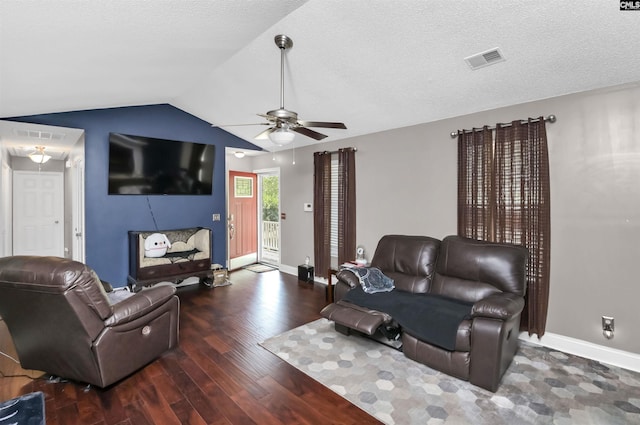 4 Rosepine Dr, Columbia, SC 29223 - living room featuring ceiling fan, wood finished floors, and lofted ceiling