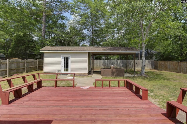 4 Rosepine Dr, Columbia, SC 29223 - wooden terrace featuring a fenced backyard