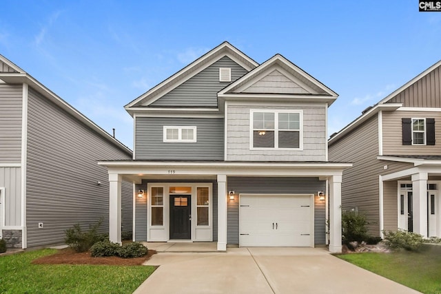 779 Dawsons Park Way, Lexington, SC 29072 - view of front of home featuring an attached garage, concrete driveway, and a porch