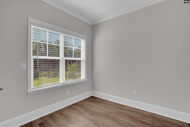 386 Amalfi Dr, Chapin, SC 29036 - spare room featuring ornamental molding and wood finished floors