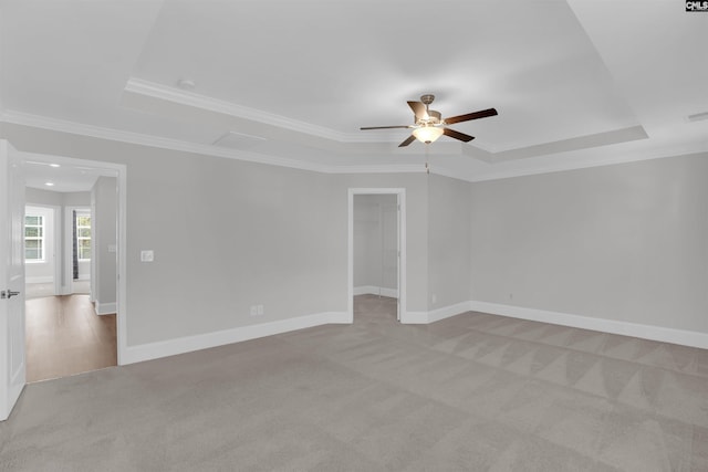 386 Amalfi Dr, Chapin, SC 29036 - spare room with a raised ceiling, light colored carpet, and crown molding