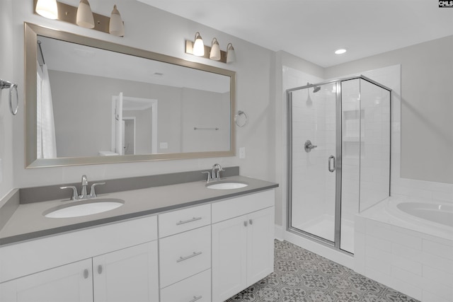 386 Amalfi Dr, Chapin, SC 29036 - full bath with a stall shower, a garden tub, and double vanity