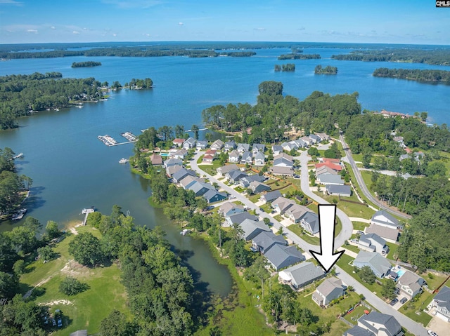 386 Amalfi Dr, Chapin, SC 29036 - aerial perspective of suburban area with a large body of water