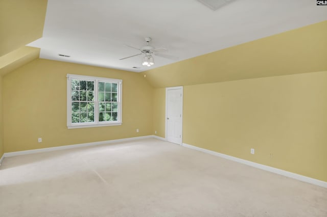 256 Sheringham Rd, Columbia, SC 29212 - bonus room with lofted ceiling, ceiling fan, and light carpet
