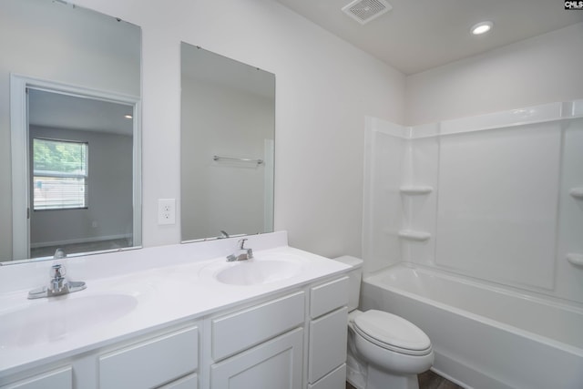 1021 Bermuda Cedar Ln, Hopkins, SC 29061 - bathroom featuring double vanity and bathing tub / shower combination