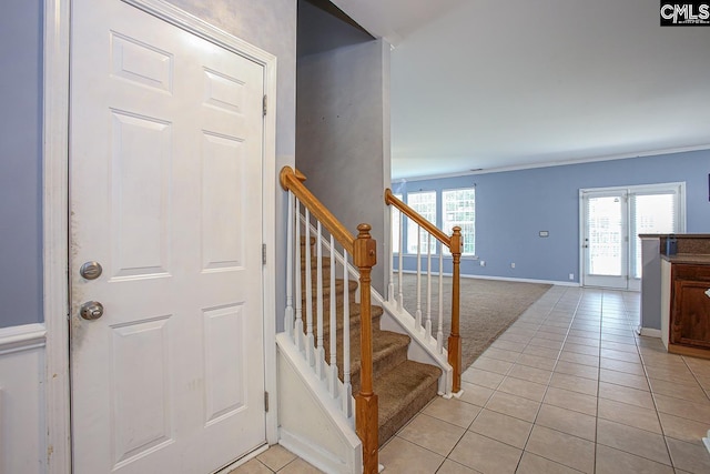 418 Abbeydale Way, Columbia, SC 29229 - staircase with tile patterned flooring and carpet floors
