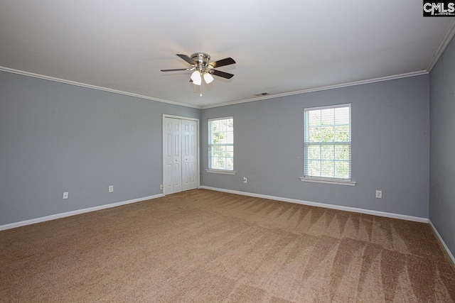 418 Abbeydale Way, Columbia, SC 29229 - carpeted spare room featuring ceiling fan and ornamental molding