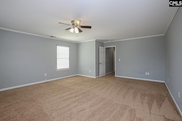 418 Abbeydale Way, Columbia, SC 29229 - unfurnished room with crown molding, ceiling fan, and carpet flooring