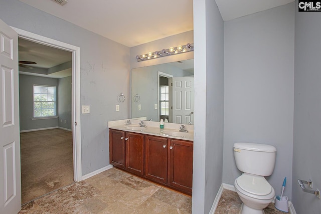 418 Abbeydale Way, Columbia, SC 29229 - full bath with double vanity and stone finish floors
