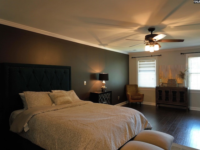 200 Weeping Cherry Ln, Columbia, SC 29212 - bedroom with ornamental molding, wood finished floors, and a ceiling fan