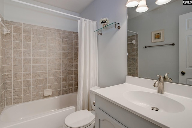 122 Halling Dr, Columbia, SC 29229 - bathroom with vanity and shower / bath combo with shower curtain