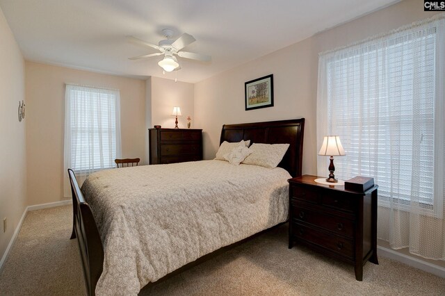 122 Halling Dr, Columbia, SC 29229 - bedroom with light carpet and ceiling fan