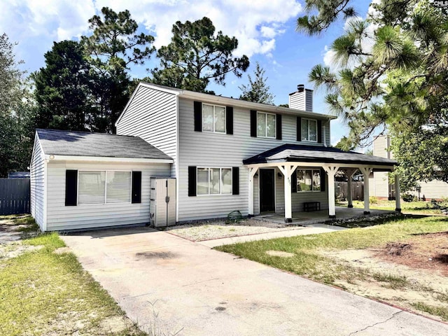 407 N Donar Dr, Columbia, SC 29229 - view of front of property featuring a chimney and driveway