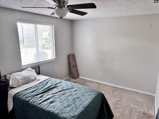 407 N Donar Dr, Columbia, SC 29229 - carpeted bedroom featuring a textured ceiling and ceiling fan