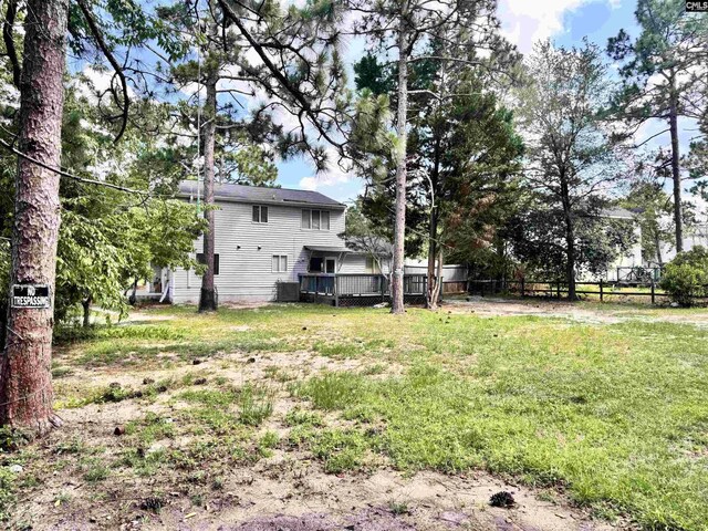407 N Donar Dr, Columbia, SC 29229 - view of yard with a wooden deck