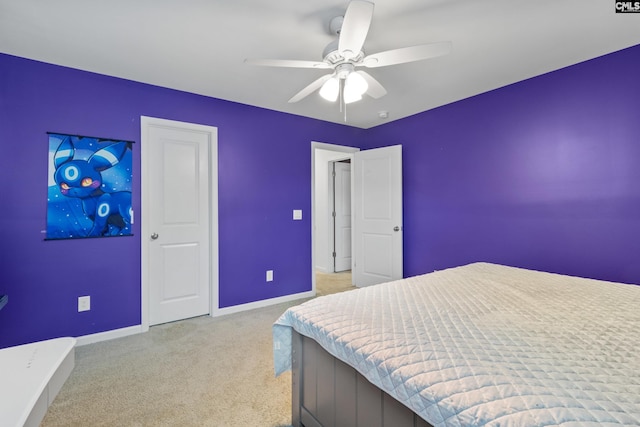 1420 Fair Forest Ln, Chapin, SC 29036 - bedroom featuring light carpet and a ceiling fan