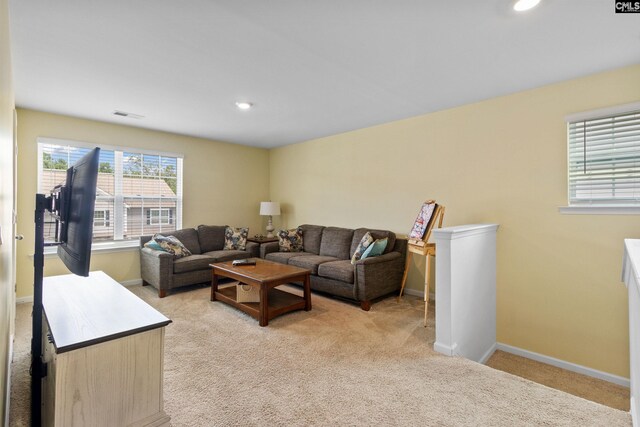 1420 Fair Forest Ln, Chapin, SC 29036 - living area with light colored carpet and recessed lighting