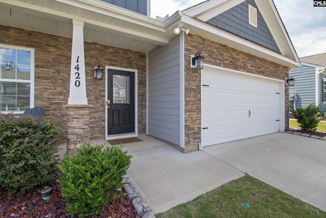 1420 Fair Forest Ln, Chapin, SC 29036 - entrance to property with stone siding, driveway, and an attached garage
