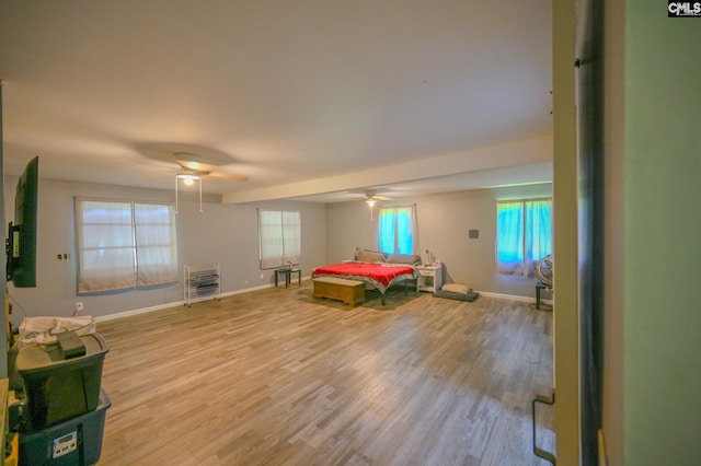 1206 Furman Dr, Sumter, SC 29154 - bedroom with light wood-style floors and a ceiling fan