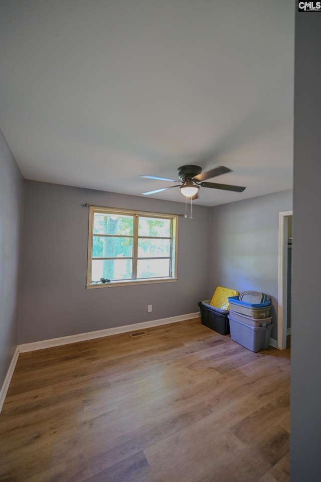 1206 Furman Dr, Sumter, SC 29154 - spare room with ceiling fan and wood finished floors