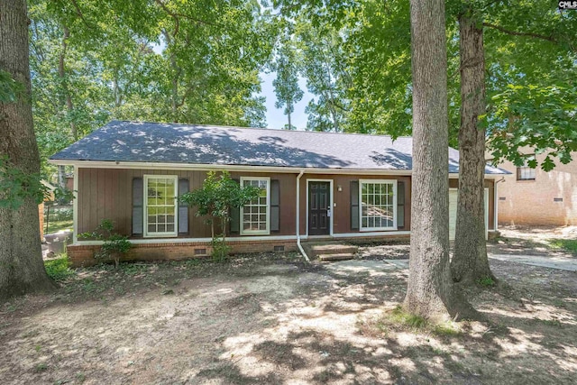 247 Piney Grove Rd, Columbia, SC 29210 - ranch-style house with crawl space and roof with shingles