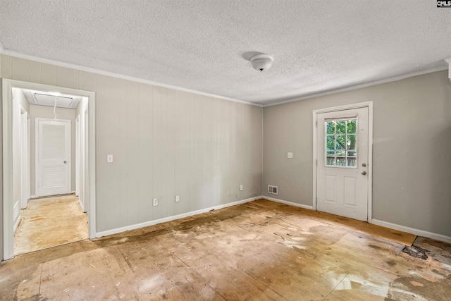 247 Piney Grove Rd, Columbia, SC 29210 - unfurnished room featuring attic access, crown molding, and a textured ceiling