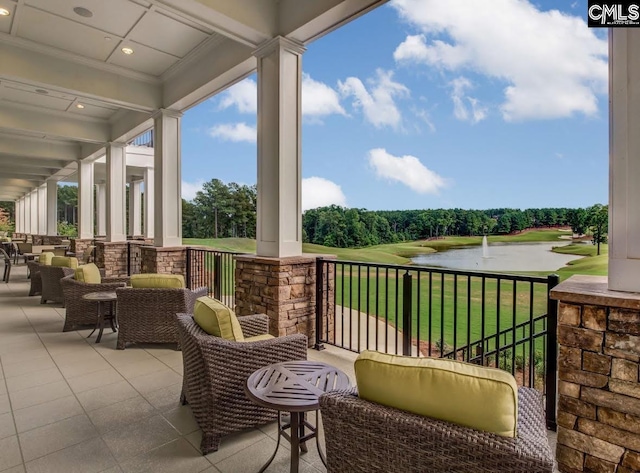15 Alumni Ln, Blythewood, SC 29016 - balcony featuring a water view and view of wooded area