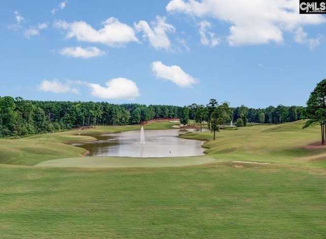 15 Alumni Ln, Blythewood, SC 29016 - view of community with a yard, a water view, and view of golf course