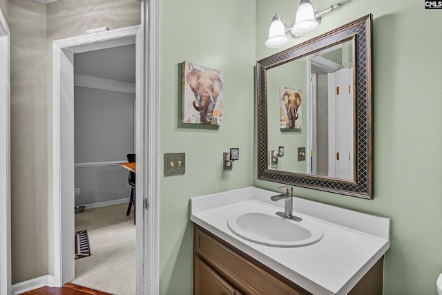 108 Sawgrass Ct, West Columbia, SC 29172 - bathroom with vanity and ornamental molding